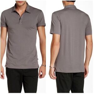 NEW Tavik gray classic knit polo shirt